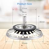 Tomario 84mm Stainless Steel Sink Plug Strainer Kitchen Drain Stopper view 2