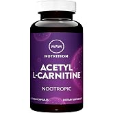 MRM Nutrition Acetyl L-Carnitine 500mg - For Women and Men - 60 Servings | Vegan ALC with Vitamin B6 to Support Healthy Cellular Energy Production &amp; Cognitive Function, Vegan &amp; Gluten-Free Supplement