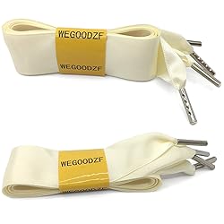 WEGOODZF Satin Ribbon Shoe Laces: 3CM Wide Beige