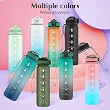 EYQ 1L Water Bottle with Straw Time Marker Tritan BPA-Free Leak-Proof view 6