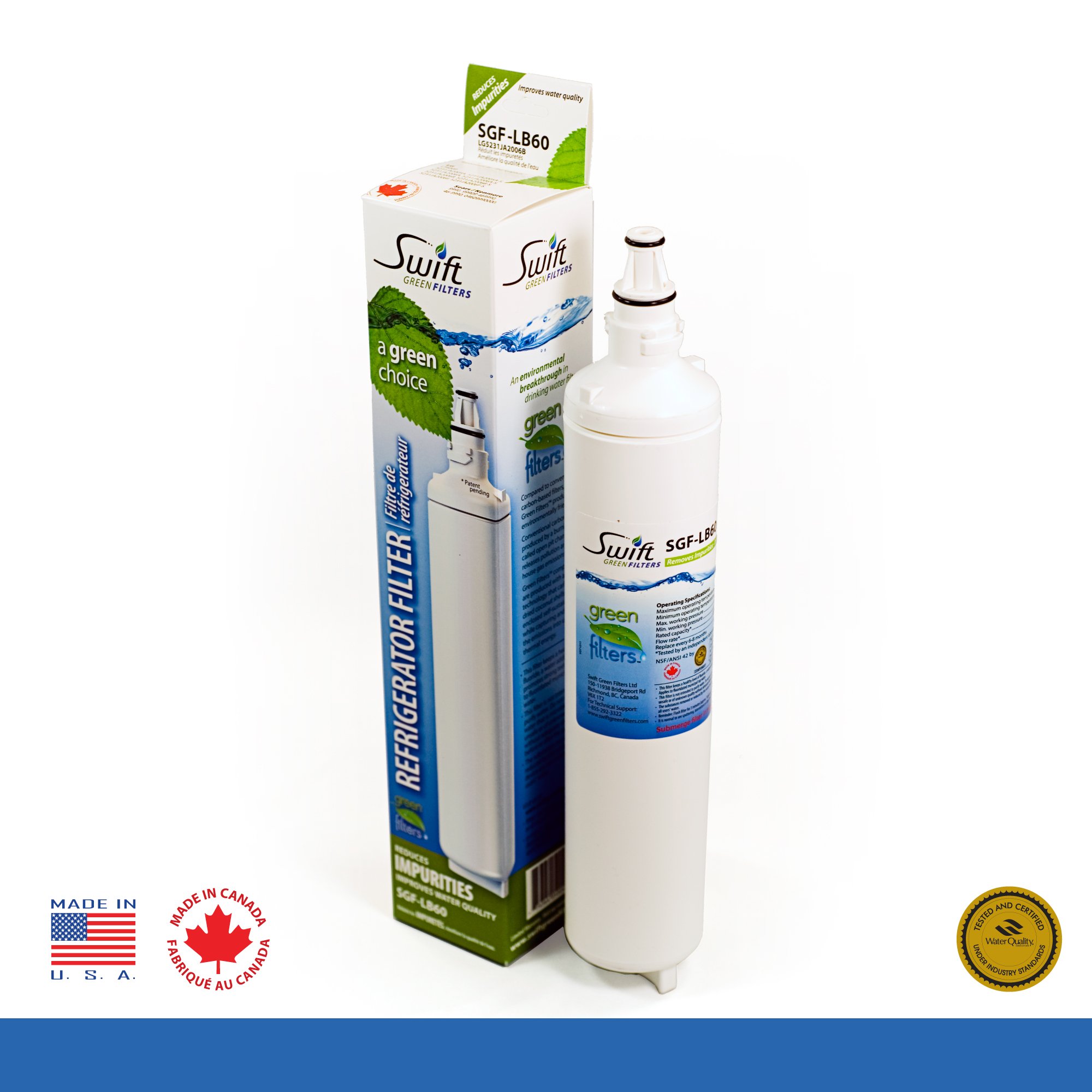 LG replacement water filter 5231JA2006B, LT 600P, 5231JA2005A, Sears