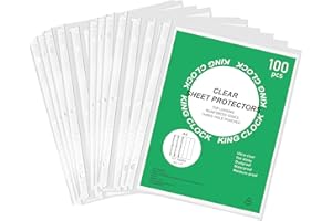 ALACOOYA 100 Packs Sheet Protectors 8.5 x 11 inch Clear Page Protectors for 3 Ring Binder, Plastic Sleeves for Binders, Top Loading Paper Protector Letter Size