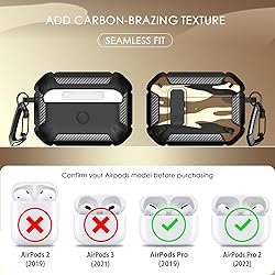 RFUNGUANGO for AirPods Pro Case Cover with Cleaner