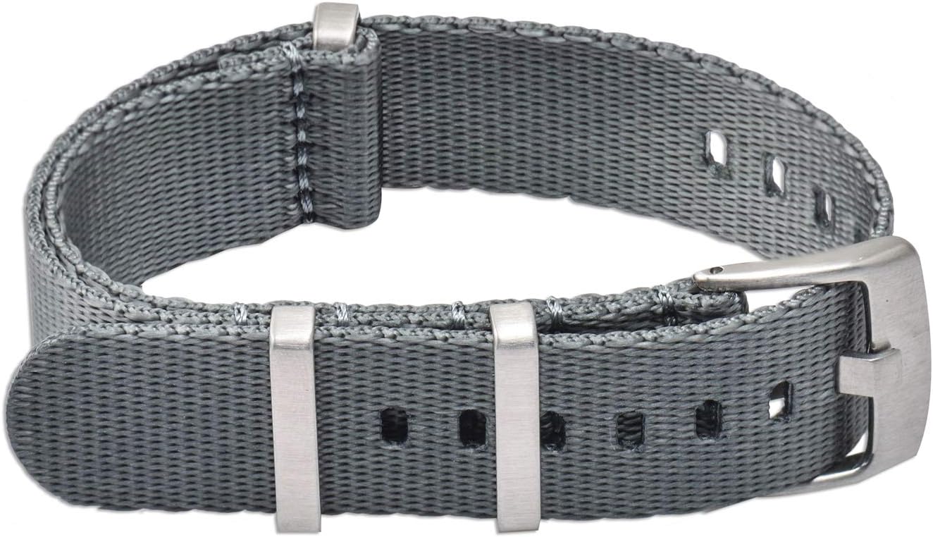VINBANDNylon Watch Strap, NATO Zulu 1 Piece Bracelet Strap Replacement Watch Band - 20mm, 22mm Nylon Canvas Watch Strap Strong Divers