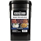 Ready Hour Beans Trio with Rice Kit Bucket (100 Servings) Survival Beans and Rice, Survival Food Storage, Emergency Preparedness Food, Prepper, Easy Prep, 30-Year Shelf Life