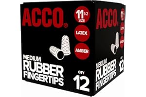 Swingline Rubber Finger Tips, Medium, Size 11-1/2, Finger Cots, 12 Count (54035)