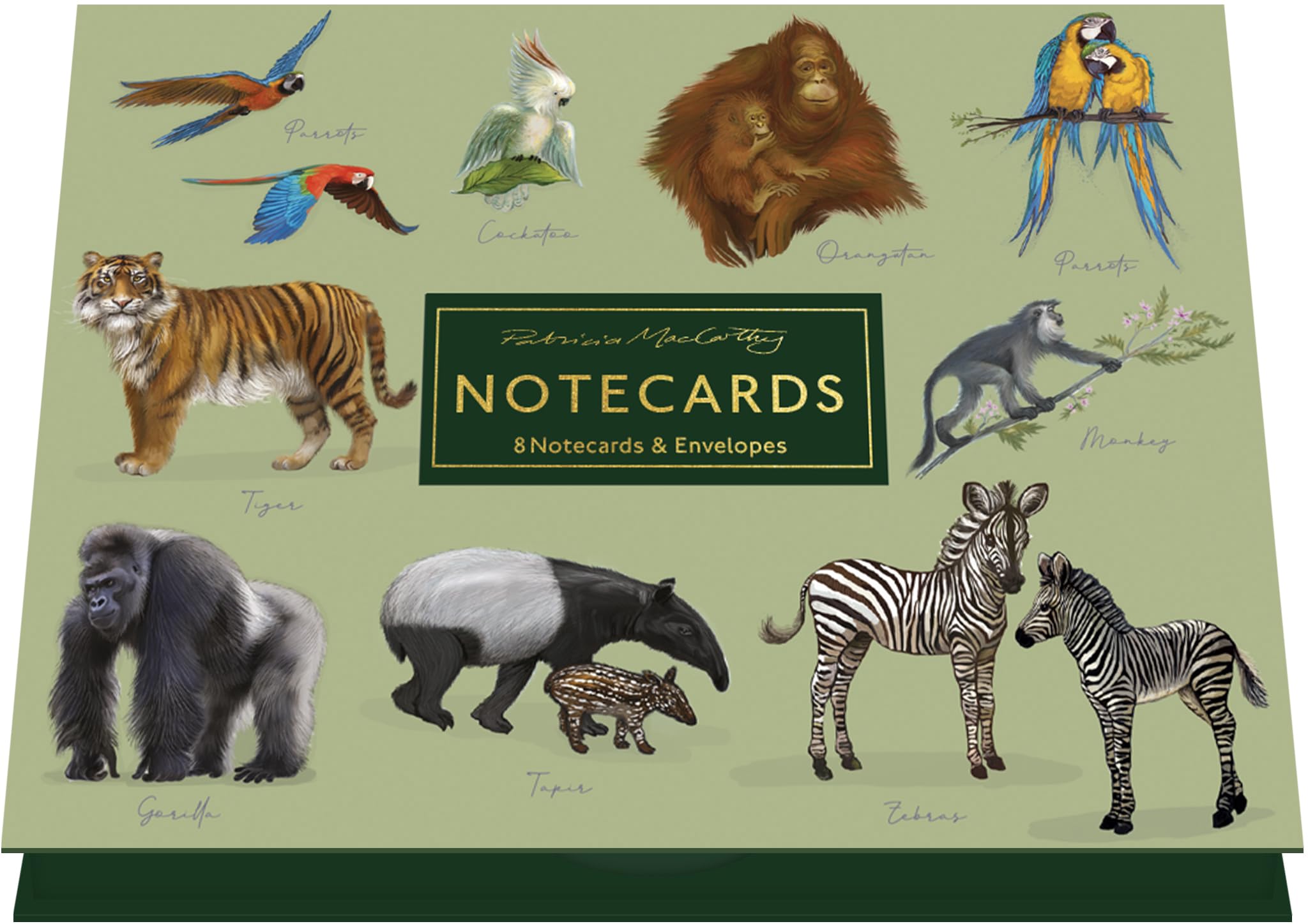 Robert Frederick Jungle Animals Notecards and Envelope Set - Designed by Patricia MacCarthy