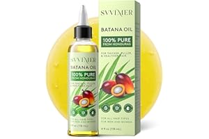 Svvimer Batana Oil for Hair Growth - Dr. Sebi 100％ Pure & Raw Batana Oil from Honduras - Organic & Natural - Promotes Hair Thickness for Men Women 4 Fl Oz (Pack of 1)