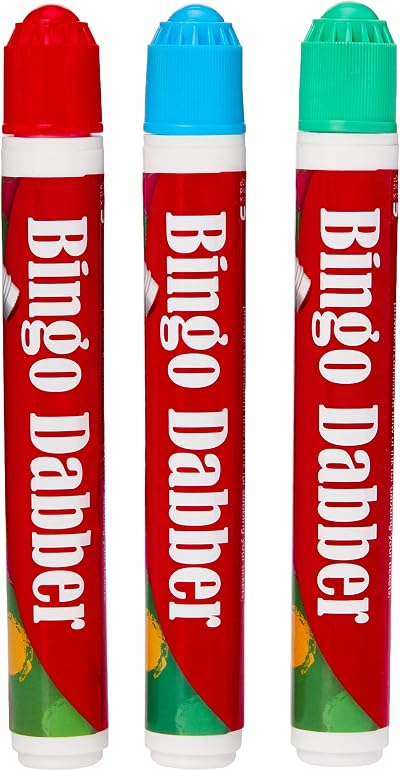 Tallon Bingo Dabbers White Pack of 3 for Games 19.6cm