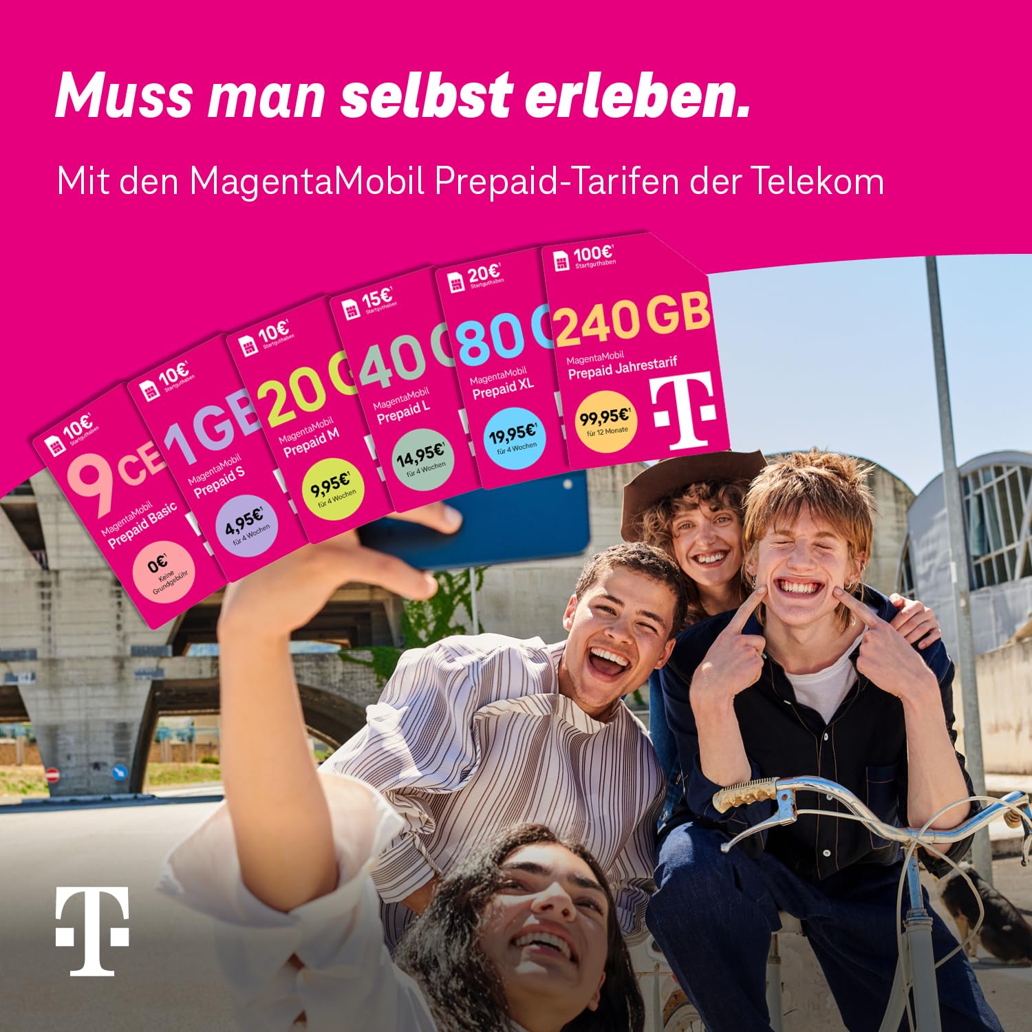 Telekom MagentaMobil Prepaid M mit 33 GB Highspeed-Volumen | 5G/LTE Max & Allnet Flat in alle dt. Netze | unverbrauchtes Datenvolumen weiter nutzen | EU Roaming & Hotspot Flat | 10 EUR Startguthaben 5