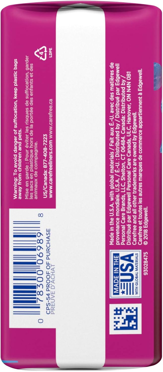 Care Free Acti-Fresh Body Shaped Regular Pantiliners, Fresh Scented, 54 Count (Pack of 1) , Package may vary: Health & Personal Care