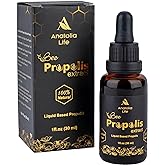 Natural Bee Propolis Extract, 30 mL, Advanced Liquid Tincture Immune System Booster and Seasonal Defense, Pure High Potency Herbal Supplement, Non-GMO and Alcohol Free (1 Pack)