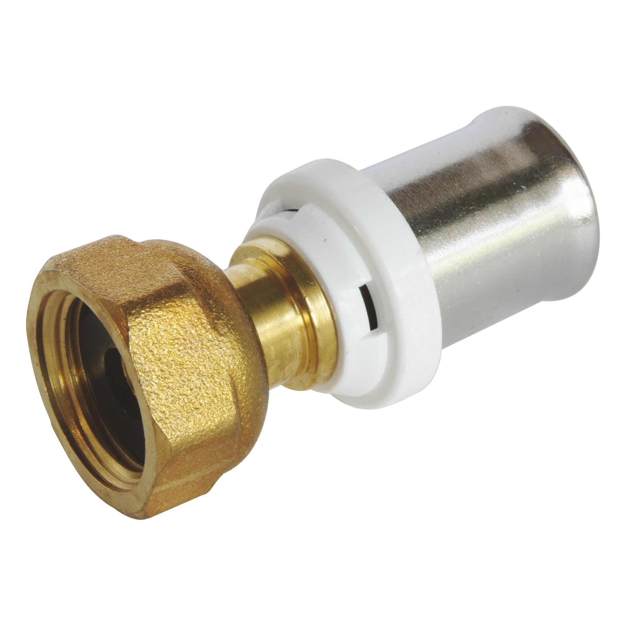 SOMATHERM FOR YOU - / 5703-16-12 - Fitting into Press Pipe Multilayer Diameter 16 - nut Turn Female 12/17 (3/8 inch), Connect a Multilayer Pipe Diameter 16