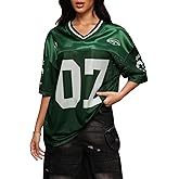 Floerns Women's Camo Print Team Sports T Shirts V Neck Basketball Jersey Tee Shirts