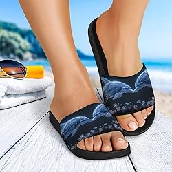 Howilath Dreamy Dolphin Flower Pattern Women Slide