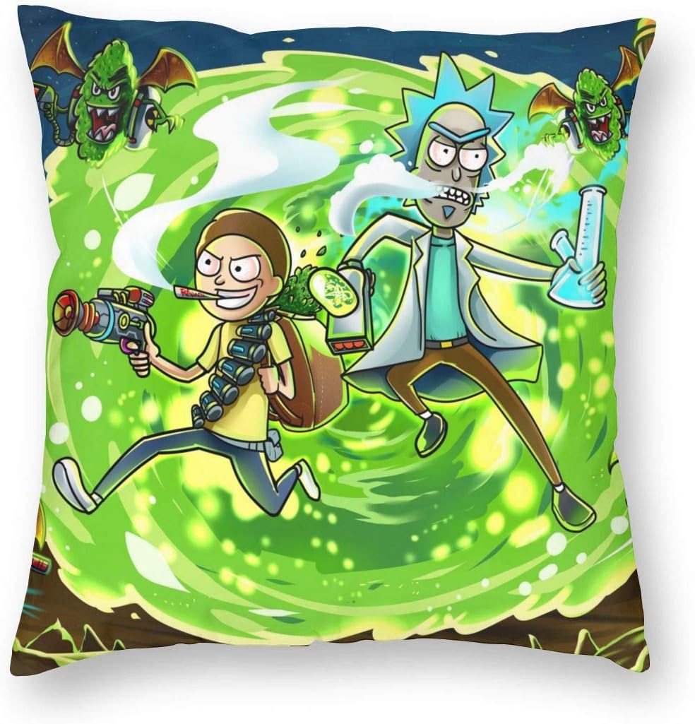 Face888 Home Decoration Square Pillowcase Throw Pillow Case Cushion Cover 18x18 Inch for Couch Bed Sofa