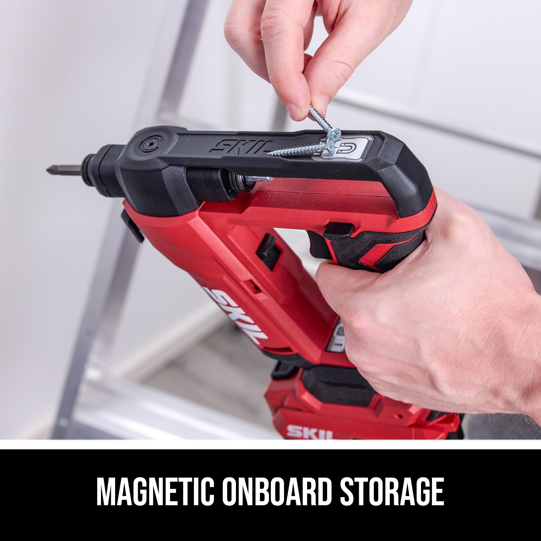 SKIL Compact Brushless Flip Drill Driver with Double Collect Flip Head, Torque Settings & Magnetic On-board Storage, 20V Kit Including 2.0 Ah USB-C Battery and Charger - DL6300D-12