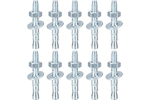 DTGN 1/4" x 1-3/4" Wedge Anchors - 20Pack - Good for Cement and Concrete Wall - Carbon Steel Zinc Plated Screw Bolt Nut Expan