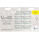 Gillette Venus for Pubic Hair and Skin, Women's Razor Blades Refills, 8 Count