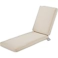 Classic Accessories Montlake FadeSafe Water-Resistant 80 x 26 x 3 Inch Patio Chaise Lounge Cushion, Antique Beige, Patio Cushion