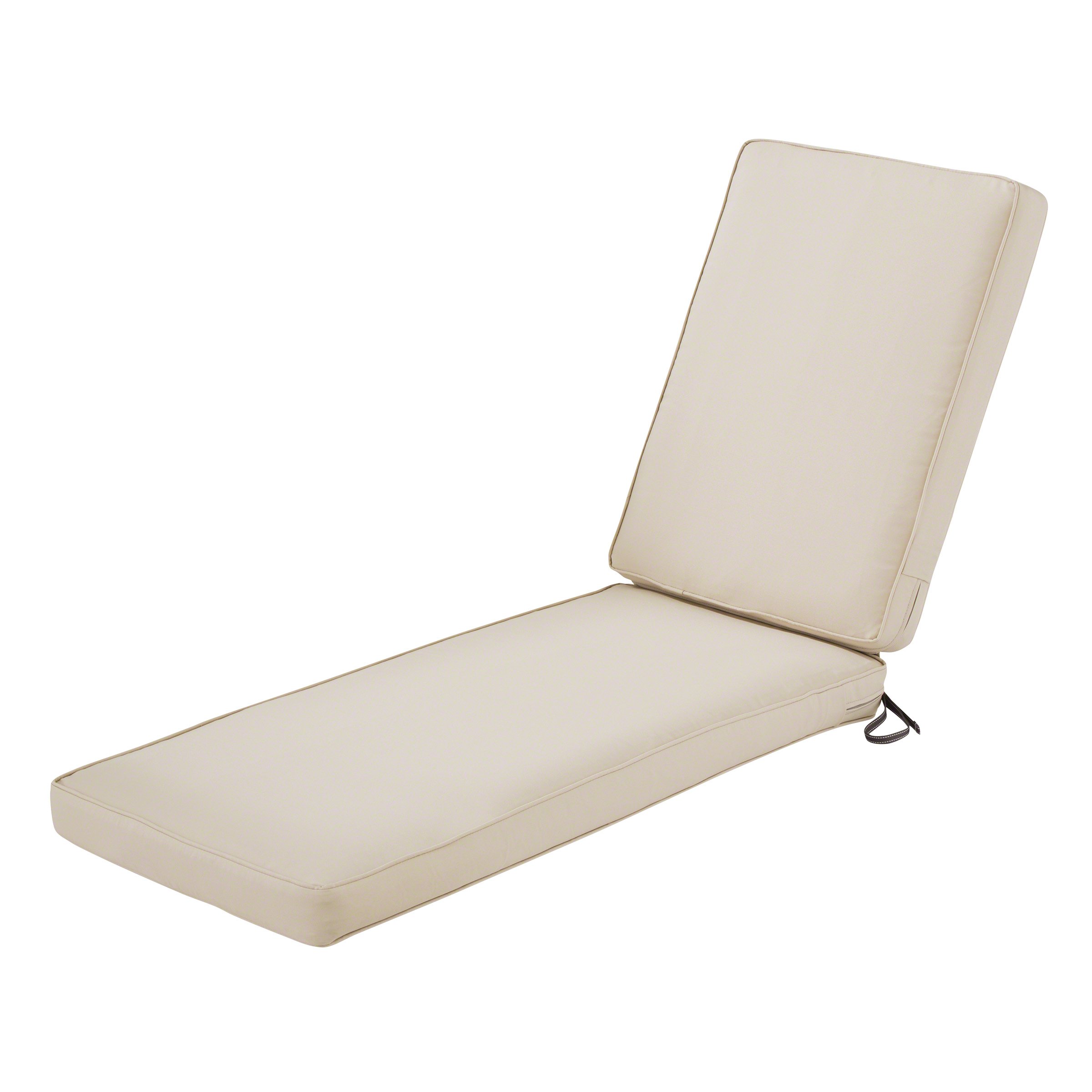 Classic Accessories 62-001-BEIGE-EC Chaise Lounge Cushion Combo, 72 in L x 21 in W x 3 in T, Antique Beige