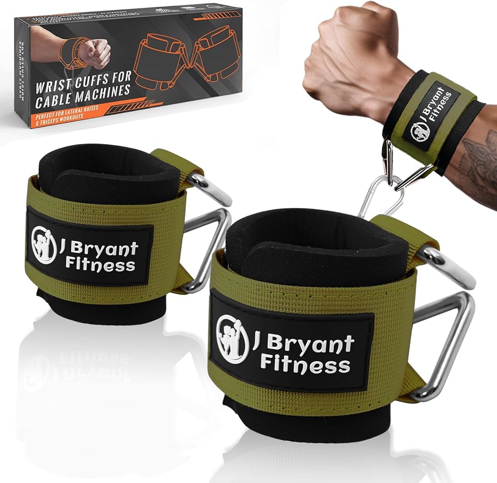 J Bryant Neoprene Padded Wrist Cuffs Adjustable Straps System with Triangular