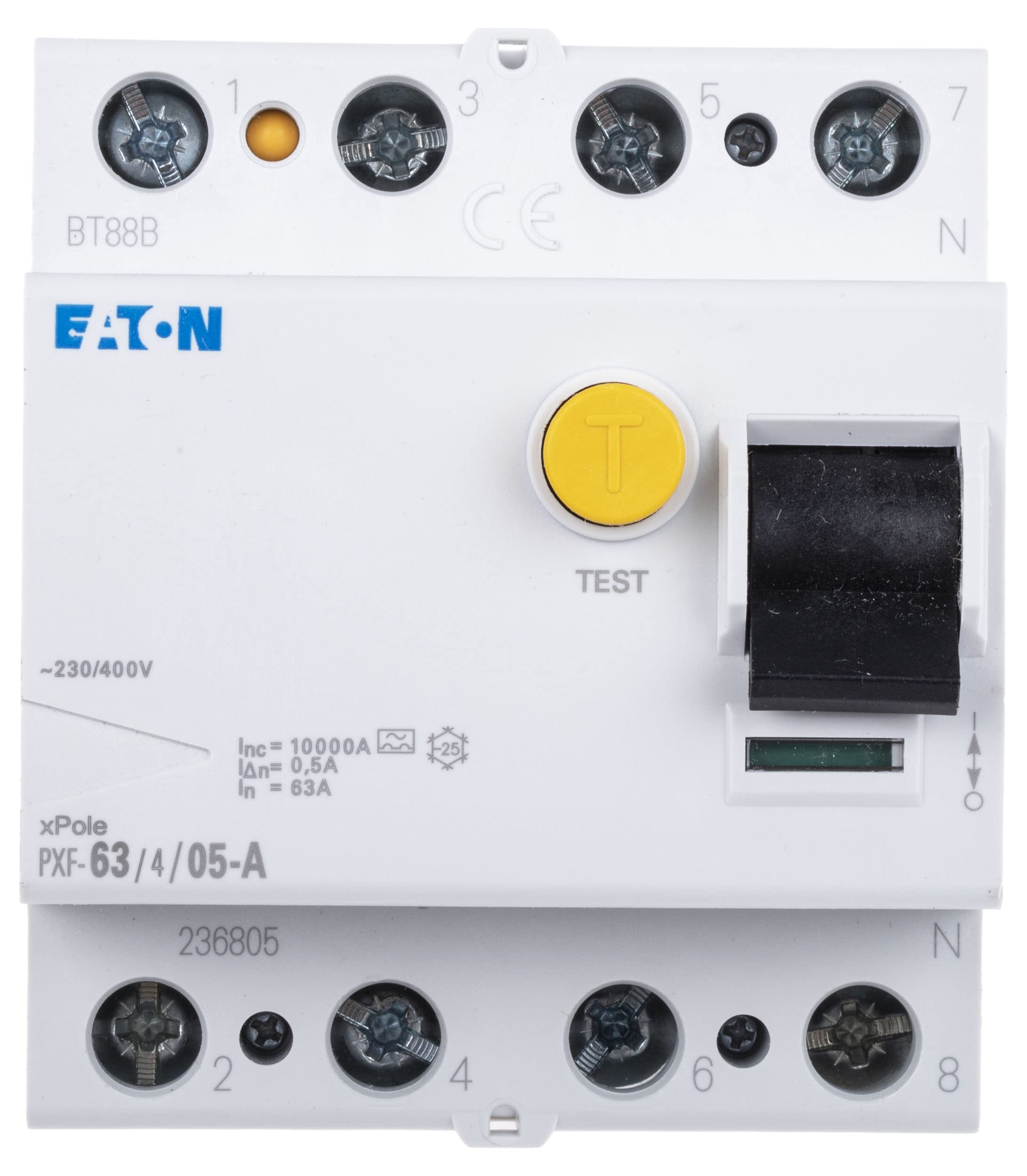 Eaton 236805 Earth Leakage Circuit Breaker 4-Pin 63 A 500mA PXF – 63/4/0,5 A