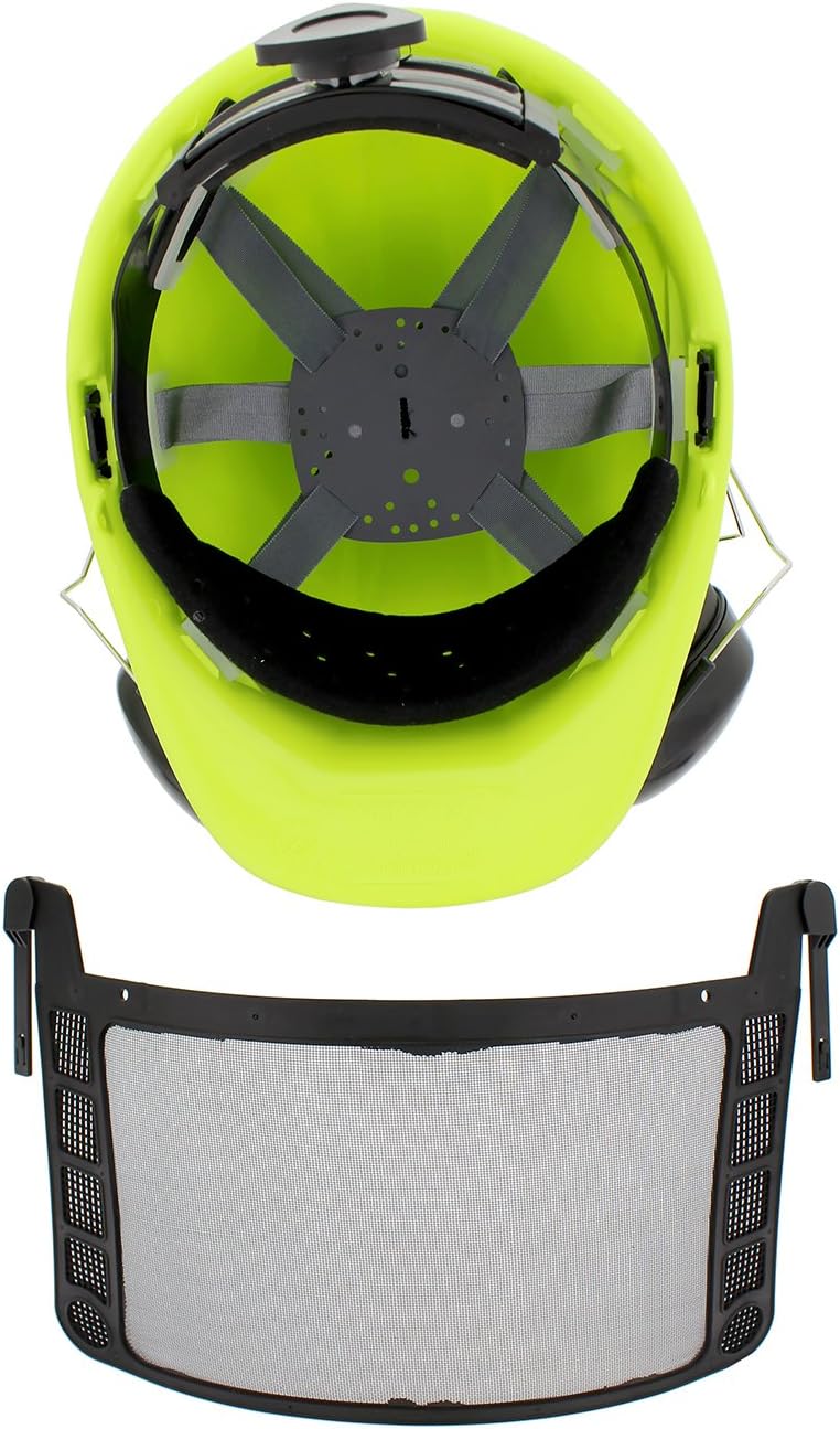 mesh face shield for hard hat