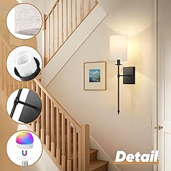24.8 inch Battery Operated Wall Sconces Set of 2