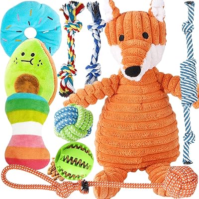 Speedy Panther 10 Pack Luxury Dog Toys Teething Small Dogs Puppy Chew Set
