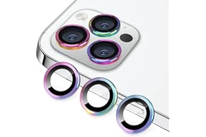 Hsefo Compatible with iPhone 13 Pro for iPhone 13 Pro Max Camera Lens Protector, Anti-Scratch Lens Cover 9H Tempered Glass Metal Camera Screen Protector Shockproof Camera Cover Ring -3 Pcs Colorful