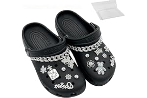 FYHJTRT 17PCS Bling Shoe Charms,Sparkling Rhinestone & Pearl Shoe Accessories with Butterfly Flower Charms for Girls Women DI