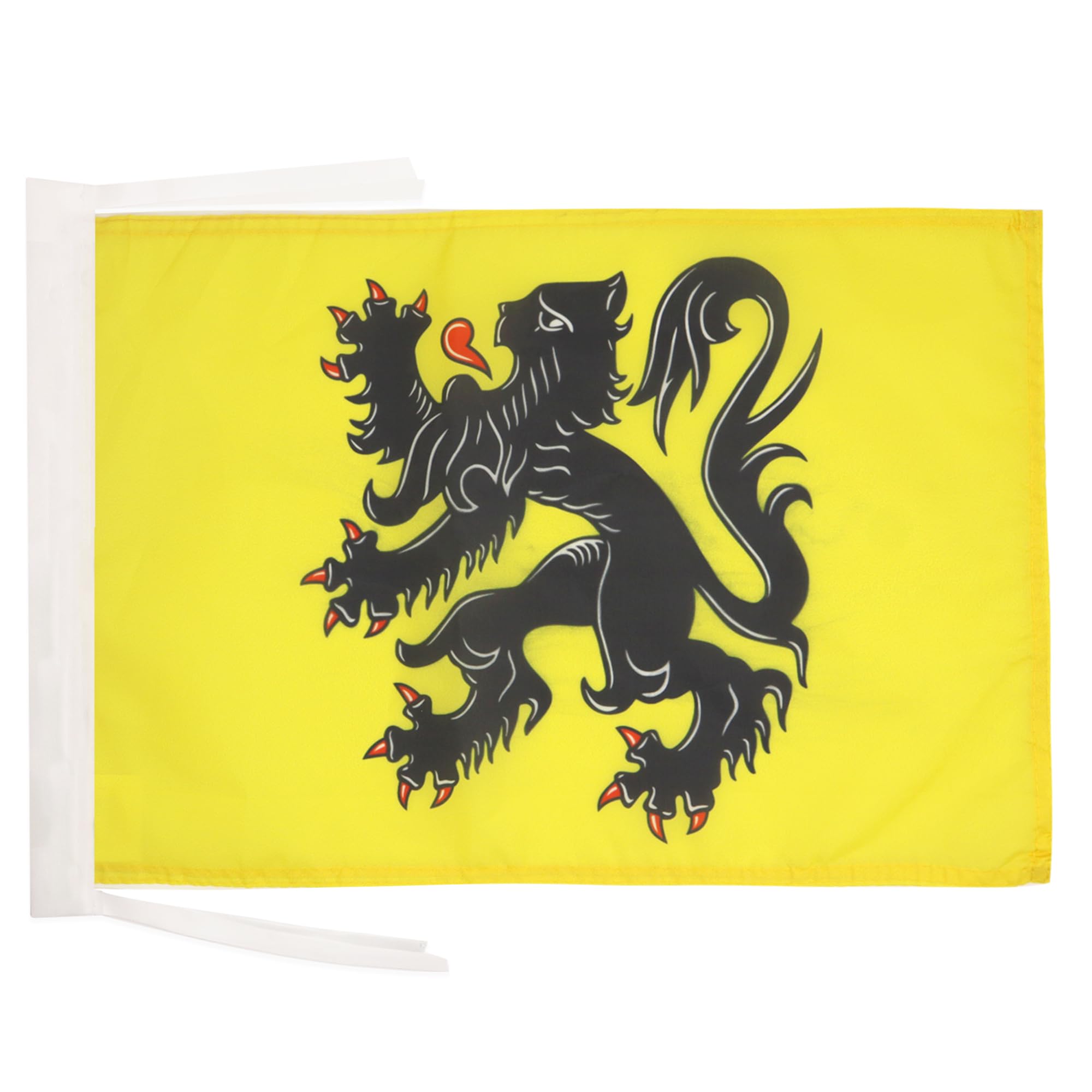 AZ FLAG - Flanders Flag - 18'' x 12'' - 100% Polyester Belgium - Flemish Small Banner with Two Cords - Fade Resistant - Vivid Colors - 18x12 in - 45x30 Cm — image 1