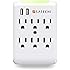 Satechi Slim Surge Protector White (6 AC & 2 USB) 2.4 amp Output for Charging iPhone 6, 5S, 5C, 5, 4S, 4 iPad 1, 2 & 3, iPad Mini, Samsung Galaxy S5, S4, Tab 2, Blackberry Playbook, HTC Flyer