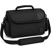 Acuvar Medium Soft Padded Camera Bag Case for DSLR and Mirrorless Cameras &ndash; Fits Nikon, Canon, Sony, Pentax, Olympus, Panasonic, Samsung &amp; More &ndash; Shockproof Protection for Lenses &amp; Accessories