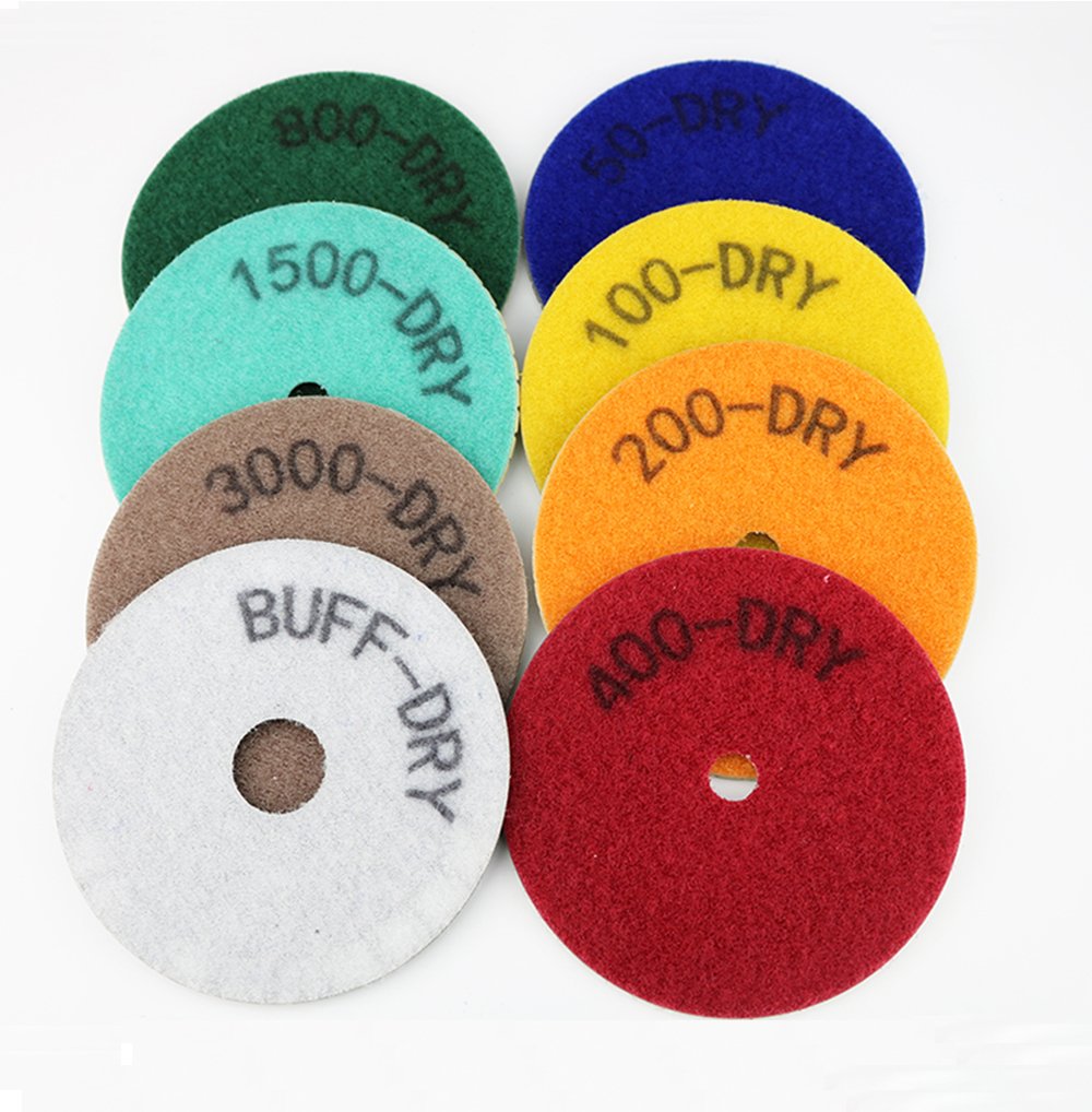 4 Diamond Dry Polishing Pad 8 Piece Of One Set For Concrete