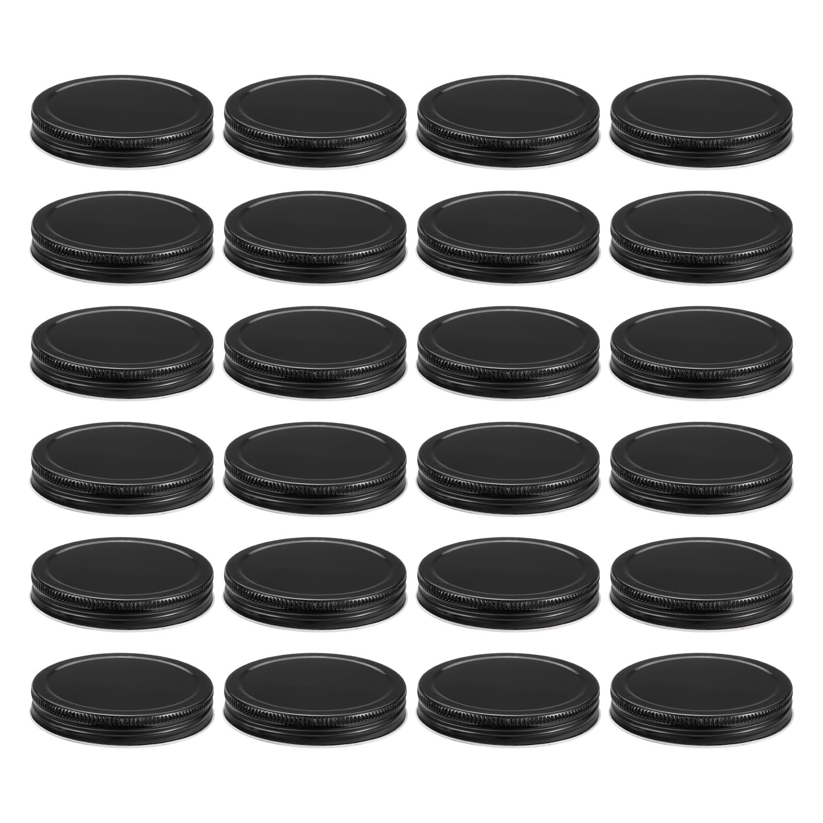 Photo 1 of uxcell 24pcs Regular Mouth Mason Jar Lids, 70mm Mason Canning Jar Lids with Airtight Seal and Leakproof, Mason Storage Covers Caps for Mason Jar, Black
