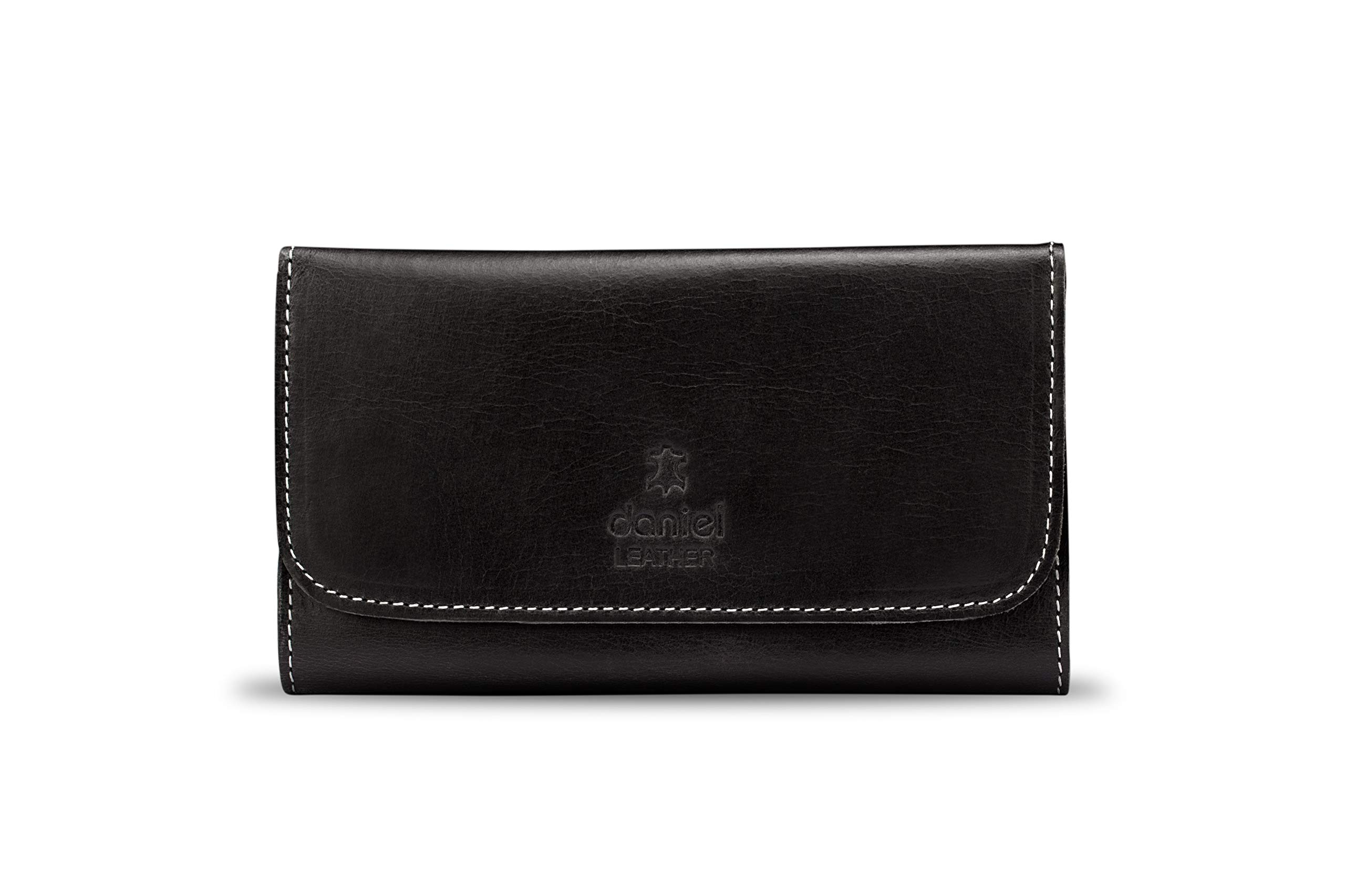 Pure Leather Tobacco Pouch to Hold Upto 50g Bag (Black)