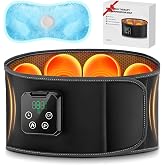 Trunsif Cooling and Heating Lower Back Massager, Cordless Heating Pad for Back Muscle Relaxation with 4 Heat 3 Air Compression 10 Timer, Touchscreen Control, Adjustable Size, Gifts for Men Women