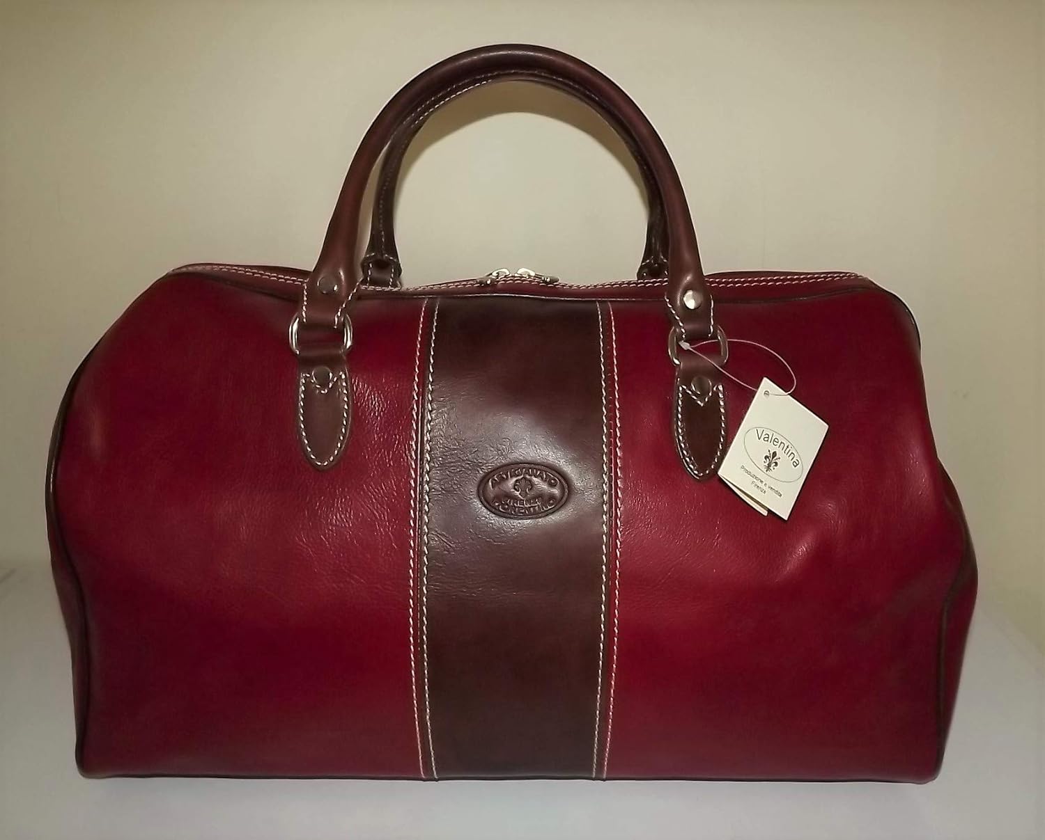 valentina leather duffle bag