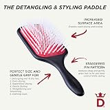 Denman Detangling Paddle Hairbrush Black D38 for Wet or Dry Hair view 5
