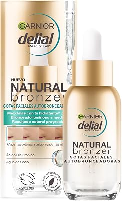Delial Natural Bronzer Gotas Faciales Autobronceadoras, 30 ml