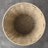 woodluv Round Waste Paper Basket Bin 25 cm Diameter Handwoven Paper Rope view 5