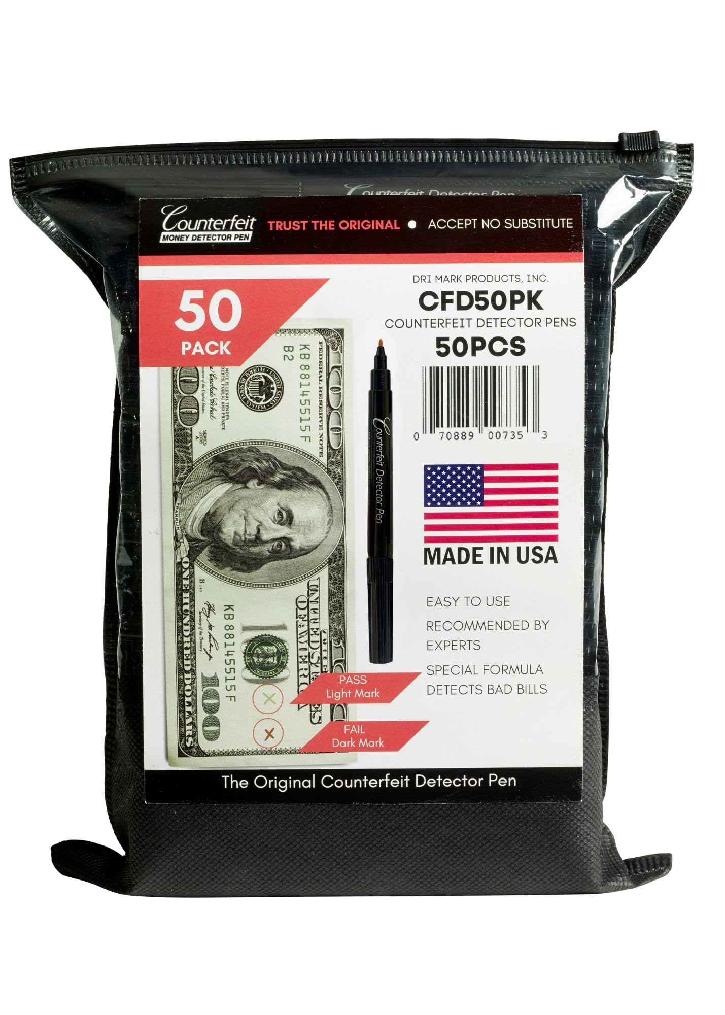 Dri Mark CFD50PK Counterfeit Bill Detector Marker