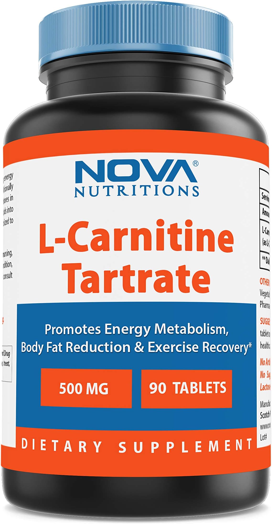 Nova Nutritions L-Carnitine 500 mg 90 Tablets