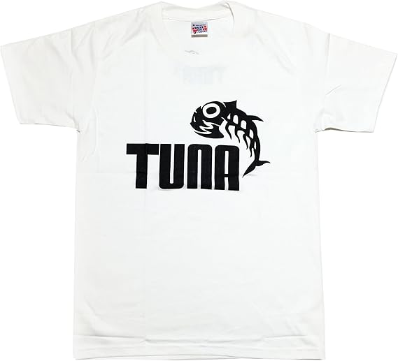 Amazon ツナtシャツ 半袖 M プーマパロディ まぐろ 魚 化石 Tシャツ カットソー 通販