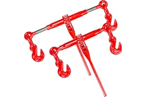 Ratchet Chain Binder 3/8"-1/2" 2 Pack Load Binders 9200 Lbs Working Load Breaking，Chain Binders Ratcheting Heavy Duty of Tran