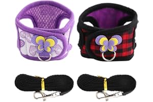 Chinchilla Harness and Leash Set - Vest for Rabbit, Ferret, Guinea Pig, Squirrel (S)