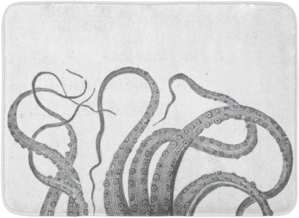 Amazon Com Ablitt Bath Mat Steampunk Nautical Octopus Tentacles Vintage Kraken Steampun Animal Bathroom Decor Rug 16 X 24 Home Kitchen