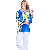 MULTIPLES Women's 3/4 Sleeve Scoop Neck Embellished Top